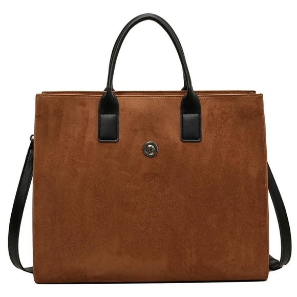 Suede Tote Handbag Winter Fall Shoulder Bag Purse Men Adjustable :) - Picture 1 of 9